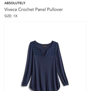 Stitch Fix - Absolutely Crochet Panel Pullover 1x